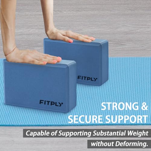 Yoga Blocks 2 Pack - Non-Slip Yoga Brick & Foam Blocks Yoga Set, High-Density Pilates Block for Stretching, Meditation, and Exercise Blocks Foam, Ideal for Deep Poses