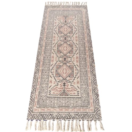 Cifupy Handmade Organic Yoga Mat made with Organic Cotton Yoga Mat - Non Slip Hand-Woven Foldable Yoga Rug Provides Excellent Comfort, Traction & Support for Indoor & Outdoor Use - 24 x 72 Inches