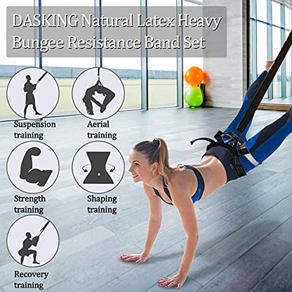 Natural Latex Resistance Bands Set - 3-Level for Suspension Trainer for Home Gym, Yoga & Recovery (Adjustable Harness, Exercise Guide) - style: Weight Class-1:80KG, Fit for 165-187 pounds