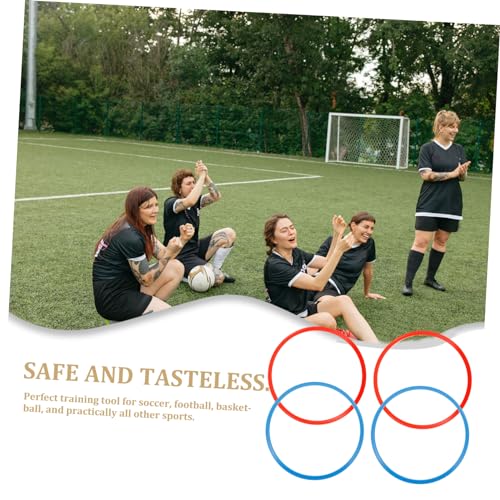 6PCS Soccer Training Rings Durable Agility Equipment for Footwork Drills Material for Soccer Football and Basketball Random Color