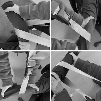 NICHOY Extremity Mobilization Belt,Manual Traction Mobility Strap,Adjustable Fun Gait Belts for Stretching Leg Shoulder Exercise,One -Handed Length Adjustment(Color:A)