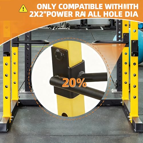 Dual Grip Dip Bars Attachment for 2x2 Power Rack & Squat Rack, Heavy Duty Pair for Pull Ups, Push Ups, Triceps & Chest Workouts, 330LBS Capacity