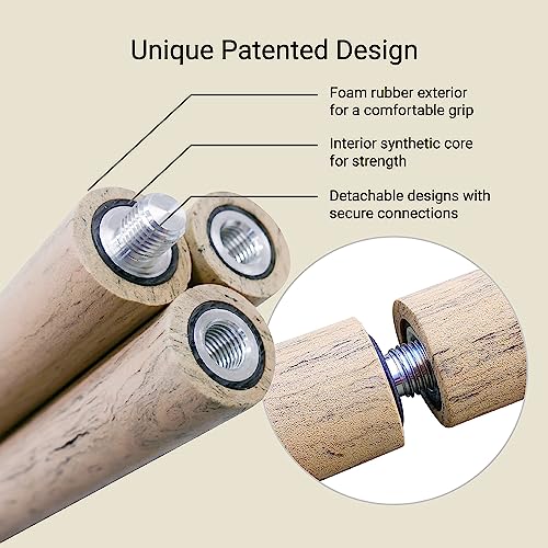 HSP 4' & 6' Collapsible Portable Foam Padded and Bendy Yoga Stick and Posture Pole for Deep Stretch, Flexibility, Mobiity Exercises, Balance, and Strength
