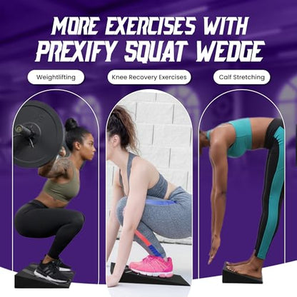Squat Wedge Block - Adjustable Angle Ramp Blocks for Heel Elevated Squatting Workout Squat Weight Lifting Wedges for Home Gym or Personal Trainers