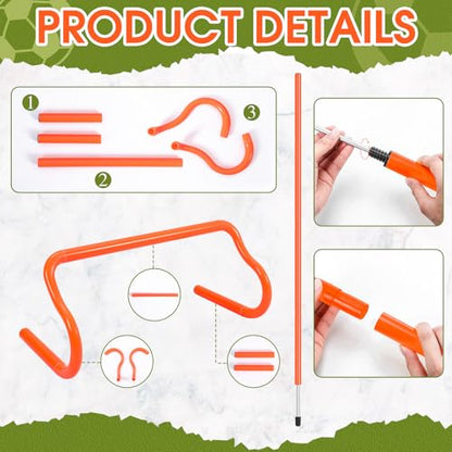 Agility Training Equipment Soccer Speed Training Includes 4 Adjustable Soccer Agility Poles 4 Agility Hurdles 6 Soccer Cones for Youth Adults Athletes Football Soccer Training