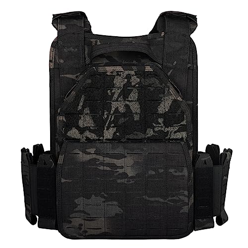 YAY YAKEDA Quick Release Tactical Laser-Cutting Vest Multicam Lightweight Vest - color: Mcbk