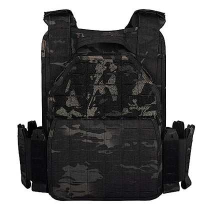 YAY YAKEDA Quick Release Tactical Laser-Cutting Vest Multicam Lightweight Vest - color: Mcbk