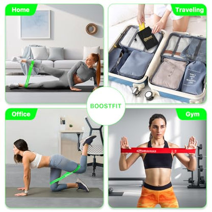 Resistance Bands for Working Out, Exercice Bands Set with 5 Different Levels for Physical Therapy, Elastic Bands with Instruction Guide and Carry Bag for Indoor & Outdoor Fitness