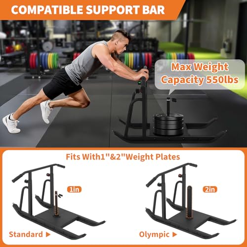 GarveeLife Weight Sled, Football Sleds and Chutes,Sled Push Gym Equipment