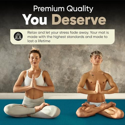 Gorilla Mats Large Yoga Mat – 6'x4', 7'x5' (8mm) Extra Thick & Wide Non-Slip Exercise Mat for Home Gym Flooring – Ultra Comfortable Workout Floor Mat for Barefoot Fitness, Anti Fatigue, Stretching