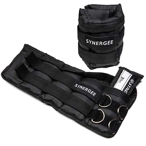 Synergee Comfort Fit Adjustable Ankle/Wrist Weights (Set of 2). Available in 5lb, 10lb & 20lbs. One Size Fits All. - color: c) 20 lbs - 10 lbs per side