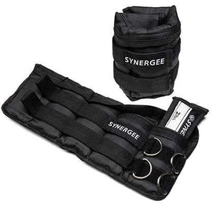 Synergee Comfort Fit Adjustable Ankle/Wrist Weights (Set of 2). Available in 5lb, 10lb & 20lbs. One Size Fits All. - color: c) 20 lbs - 10 lbs per side