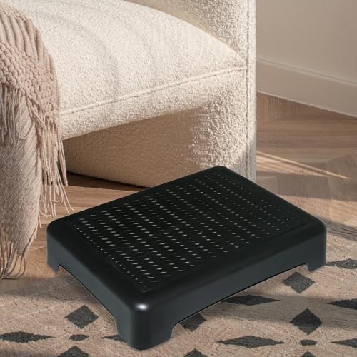 Foot Stool Safety Elderly Stepping Stool for Bed - color: Black