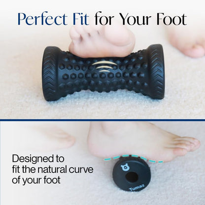 Tumaz Foot Roller, Ergonomic Foot Massage Roller for Arch Pain, Trigger Points and Deep Tissue, Portable - Reflexology Tool for Plantar Fasciitis Relief, Black - color: Diamond(black)