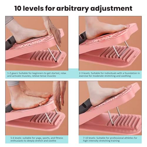 Calf Stretcher Slant Board 13-Level Adjustable Foldable Stretching Ramp with Magnets for Plantar Fasciitis Achilles Stretch, Ankle Balance Board