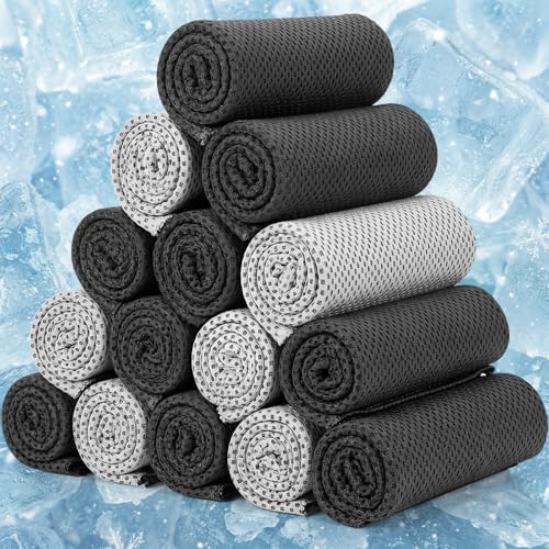 BBTO Pcs Cooling Towels 32'' x 12'' Microfiber Sweat Towel - color: Cool Colors