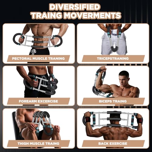 Twister Arm Trainer with Grip Strength Trainer, 20-270lbs Adjustable & 20-160lbs Foldable Options, Chest Workout Equipment, Arm Trainer for Men Women, Home Gym Strength Trainer,Chest and Arm Exerciser