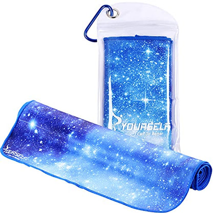Cooling Towel, Cooling Towels for Neck,40" x 12"Ice Towel for Instant Cooling Relief, Soft Breathable Chilly Towel, Perfect Yoga, Golf, Sports, Gym, Athletes Towel (1PC-BStarry) - color: Bstarry
