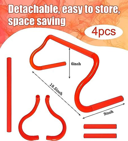 Professional Agility Ladder Speed Training Equipment Set-20ft Agility Ladder,12 Soccer Cones, 4 Agility Hurdles, Running Parachute, Suitable for Soccer Football Basketball Training - color: yellow