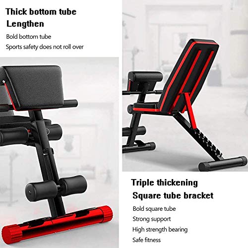 Foldable Sit-Ups Dip Stand Weight Bench Home Gym Weightlifting Stand for Full Body Training Adjustable Dumbbell Bench Multi-Function Fitness Stool