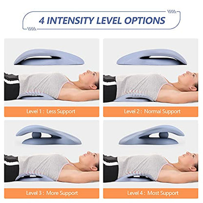 RESTCLOUD Back Stretcher for Back Pain Relief, Lower Back Stretcher Back Stretching Cushion, Lumbar Stretcher Device Helps with Spinal Stenosis Herniated Disc Sciatica Nerve