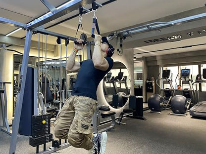 Pair of Outdoor Hanging Straps with carabiner Holds 150kg/ 330lbs Straps Hanging Kit Hooks for Camping, Door Bar, Gym Bar, Pull-up Bar Exercise Equipment Attachments