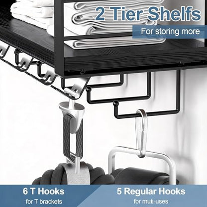 TJ.MOREE Floating Shelf Compatible 2 Tier with Tonal Accessories Wall Mount