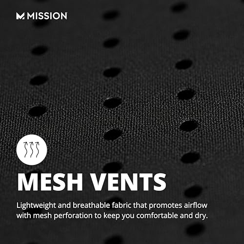MISSION Cooling Vented Performance Hat Unisex Cap for Workouts, Golf & Running, Sweat & Water Activated Technology - color: Black