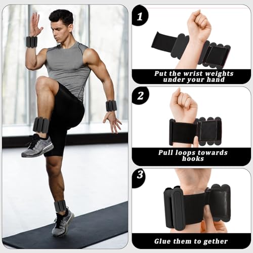 Adjustable Ankle Weights for Women & Wrist Weights Set of 2 (1LB Each) - Durable Weight for Men, Perfect for Home Fitness, Gym Workout, Yoga & Walking - Ideal for Daily Strength Training