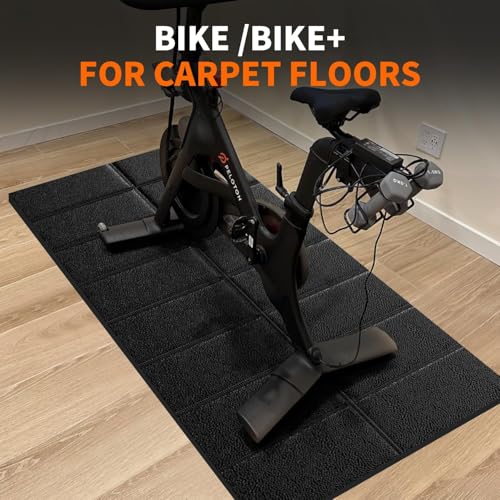 Exercise Bike Mat, Compatible with Peloton Bikes, 63"x30", Bike Trainer Mats, Mat for Indoor Stationary Spin Bikes Treadmill Walking Pad on Hardwood Floor Carpet Protector