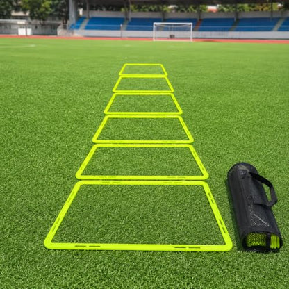 Football Training Agility Hoops, 50cm Speed Agility Rings with Handbag, Trapezoidal Track and Field Accessories for Children's Exercise