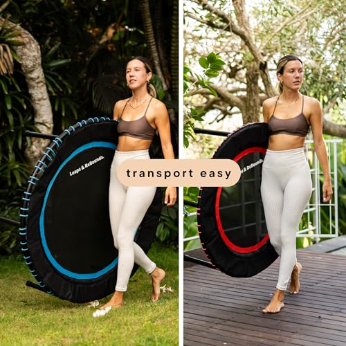 Leaps and Rebounds Fitness Trampoline, 40-inch or 48-inch |Adults and Kids Rebounder for Indoor and Outdoor, Up to 270 lbs Low Impact Cardio and Easy Home Workout