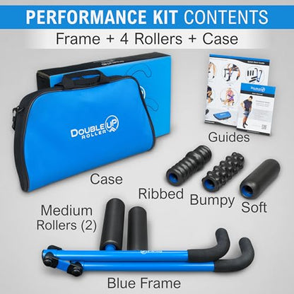 DoubleUP Roller Performance Kit - Muscle Massager with Lever-Action Pressure Control and Quick-Change Rollers