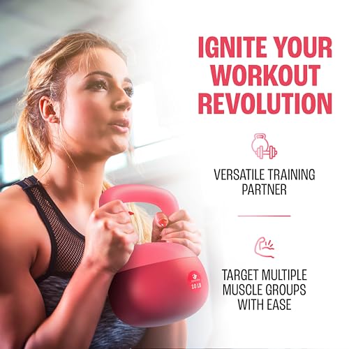 Soft Kettlebells, Serenilite Kettlebell Sets, Kettle Bell Sets for Women & Men, Safe Strength Training Kettlebells, Kettlebell Weights for Home Workouts & More (5 LB Purple - 10 LB Red)