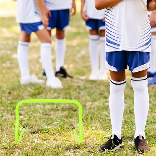LIOOBO Football Training Speed Hurdles Adjustable 2-Height PVC Plastic Agility Hurdles Folding Crossbar for Soccer Training