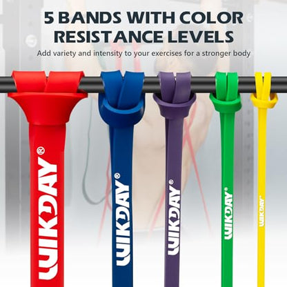 Resistance Bands for Working Out, Exercise Bands, Workout Bands, Pull Up Assistance Bands for Body Stretching Training Physical Therapy Muscle Training for Men & Women