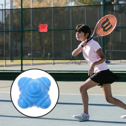 Kisangel 6pcs Hexagonal Reaction Training Balls TPR Fitness Agility Balls for Hand-Eye Coordination Reflex Speed Exercise Home Workout Equipment
