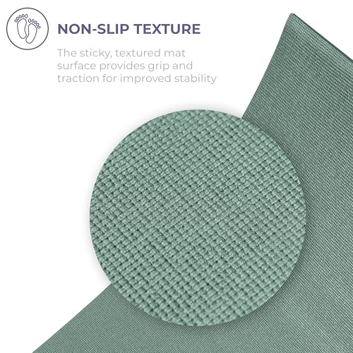 Ascend 6mm Thick Yoga Mat, 72x24in - color: Sage - Solid