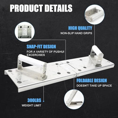 Push Up Board Full Metal Multi Functional Heavy Duty pushup board Pectoral Muscle Arm Exercise Professional Equipment Home Gym Equipment, Best Choice for Fitness Professionals Gift