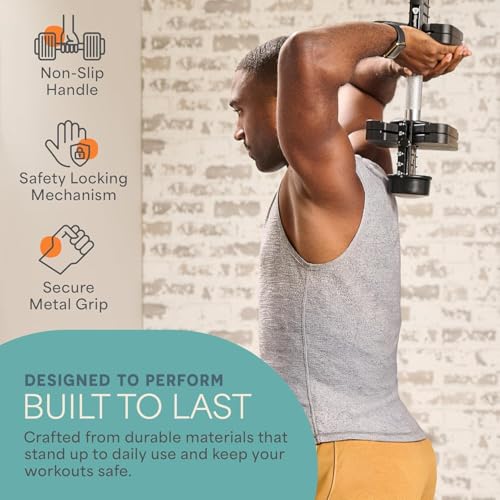 Lifepro Adjustable Dumbbells & Weights for Home Gym, Quick-Adjust - color: Jet Black