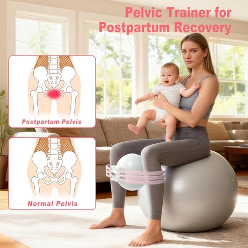 HOTSWEAT Thigh Exerciser, Inner Thigh Exerciser, Thigh Trainer Kegel Exerciser for Women with Adjustable Resistance, Thigh Toner Workout Equipment Pilates Ball for Home Gym