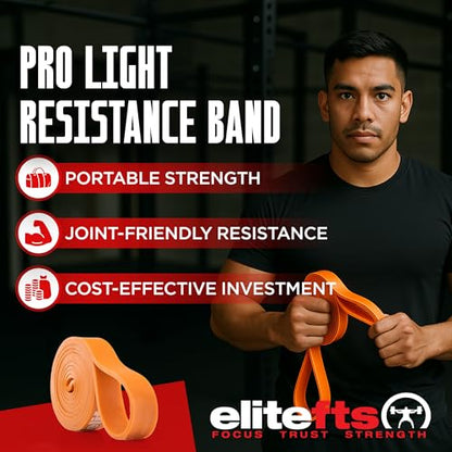 EliteFTS Pro Resistance Band - Boost Core Stability and Flexibility with This Portable, Joint-Friendly Tool - size: Pair, style: PRO LIGHT RESISTANCE BAND