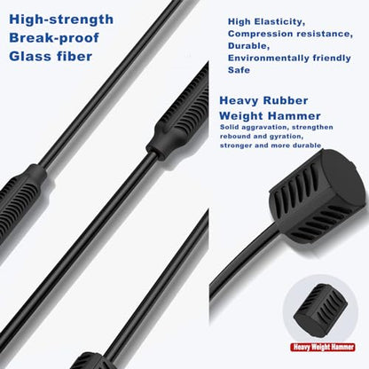 Yoga Starter Set - Flexi Bar, Resistance Band & Shoulder Tube for Elastic Exercise & Training Fitness