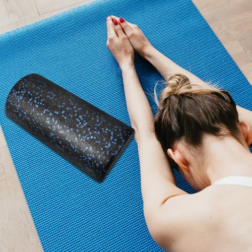 KALLORY Yoga Half Roller Foam Balance Trainer Epp Semicircle Pilates Muscle Massage Column for Balance and Fitness Exercise