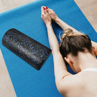 KALLORY Yoga Half Roller Foam Balance Trainer Epp Semicircle Pilates Muscle Massage Column for Balance and Fitness Exercise