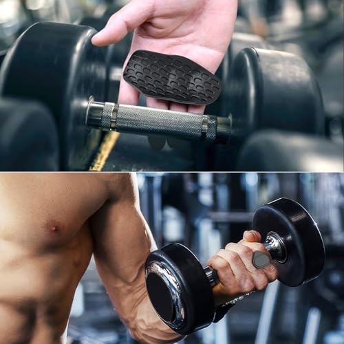Anti-Slip Workout Grips, Ergonomics Rubber Gym Grips, Weight Lifting Grips for Hand Protection, Workout Gym Gloves for Men and Women Deadlift, Fitness Training, Weightlifting and Exercise