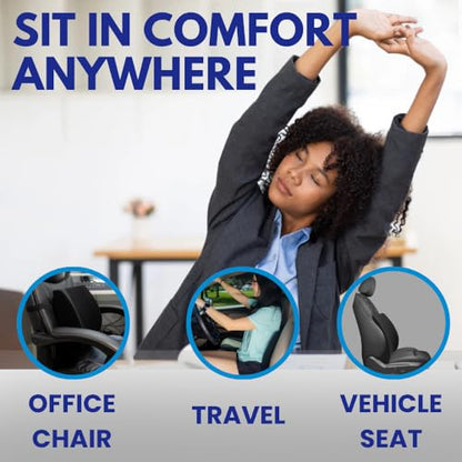 Bodyline Back-Huggar - Traditonal/Regular Style - The Original Lumbar Cushion - Black