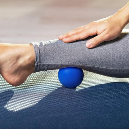 2-Pack Firm Lacrosse Massage Balls- for Deep Tissue, Trigger Point & Myofascial Release Therapy, Relieve Muscle Knots (Green&Blue)