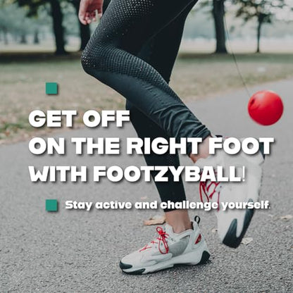 blue orange Soccer Ball Foot Fidget, Sport Toy, Solo Active Play, Special Needs Ball, Stress Ball, Kick Practice Training Workout for Football, Soccer Players, FootzyBall Games