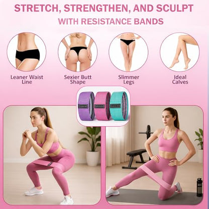 Pilates Workout Kit for Home, Pilates Essential Equipment with Adjustable Ankle Wrist Weights, Resistance Bands, Pilates Ring and Ball Set, Yoga Straps, Grip Socks Fitness Accessories kits for Women